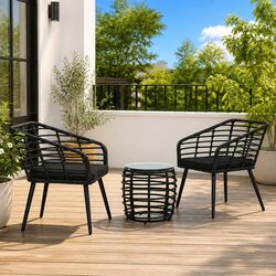Affordable Black Bistro Set for Comfortable Outdoor Living