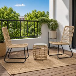 Cozy and Affordable 3 Piece Bistro Set for Outdoor Use