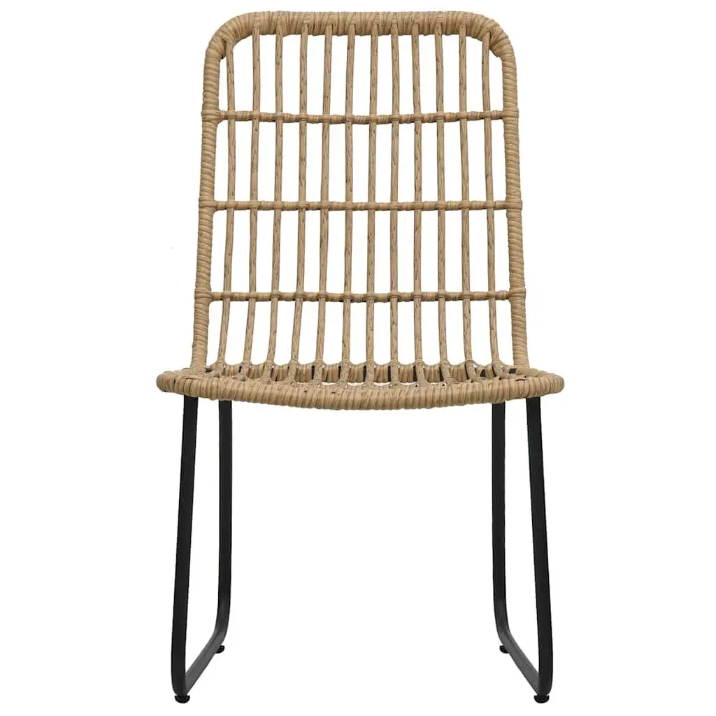 3 Piece Bistro Set Outdoor Garden Furniture Chairs Coffee Table Brown