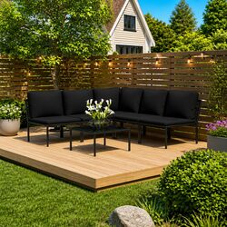 Reliable 6-Piece Garden Lounge Set with Comfort Features