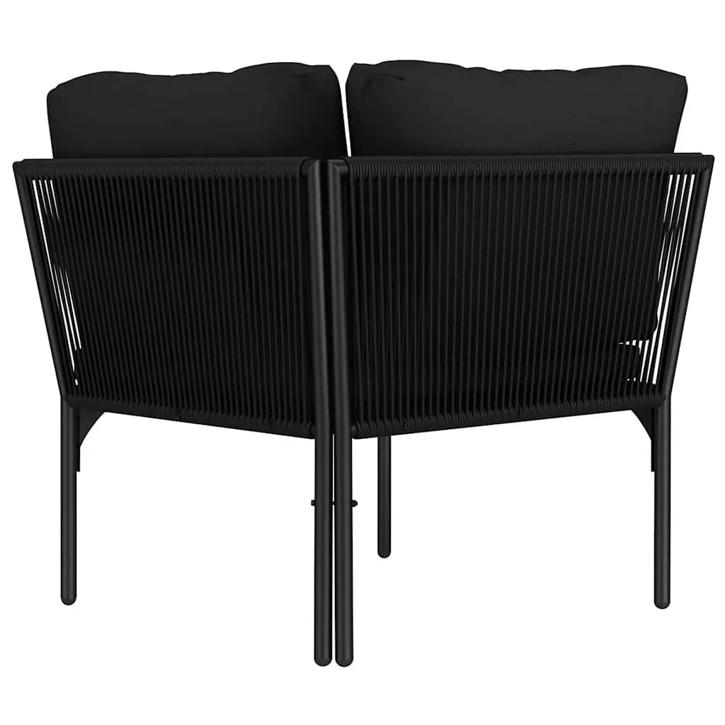 Garden Lounge Set Outdoor Patio Furniture 6 Piece Modular Black