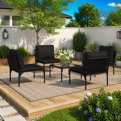 Value-Driven 5-Piece Outdoor Lounge Set with Comfort