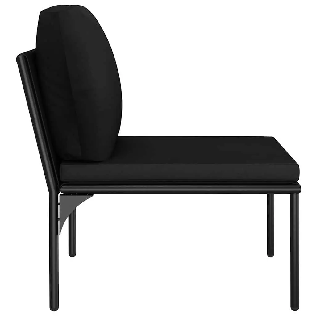 5 Piece Garden Lounge Set Outdoor Furniture Cushions Black Patio Sectional
