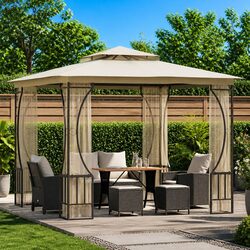Reliable Outdoor Gazebo with Mosquito Protection