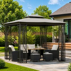 Practical Outdoor Gazebo with Nets - Easy to Assemble