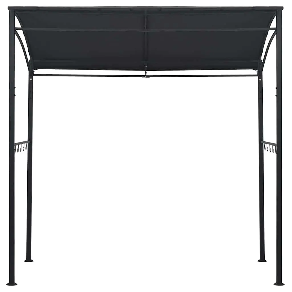 Outdoor BBQ Gazebo Weather Resistant Fabric Roof Anthracite Steel Frame 215x150x220 cm