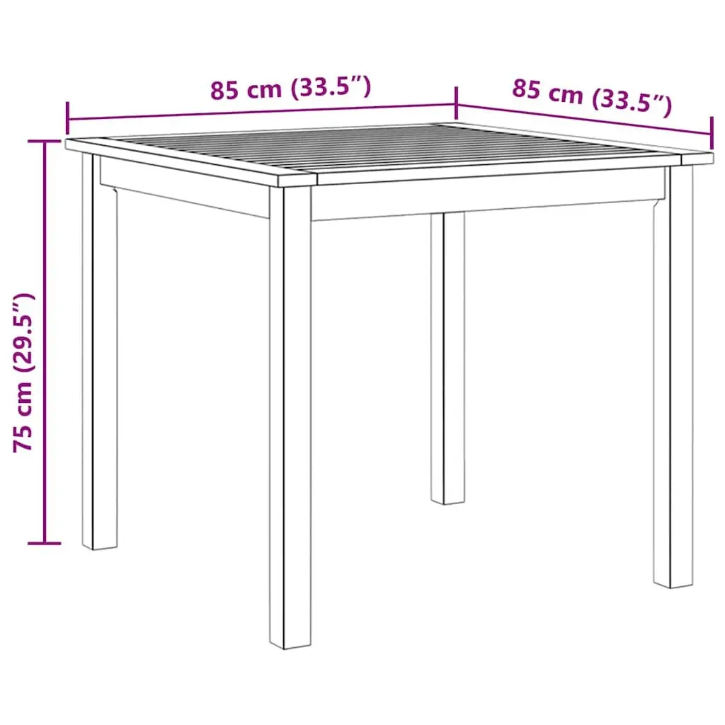 Outdoor Dining Table 85x85cm