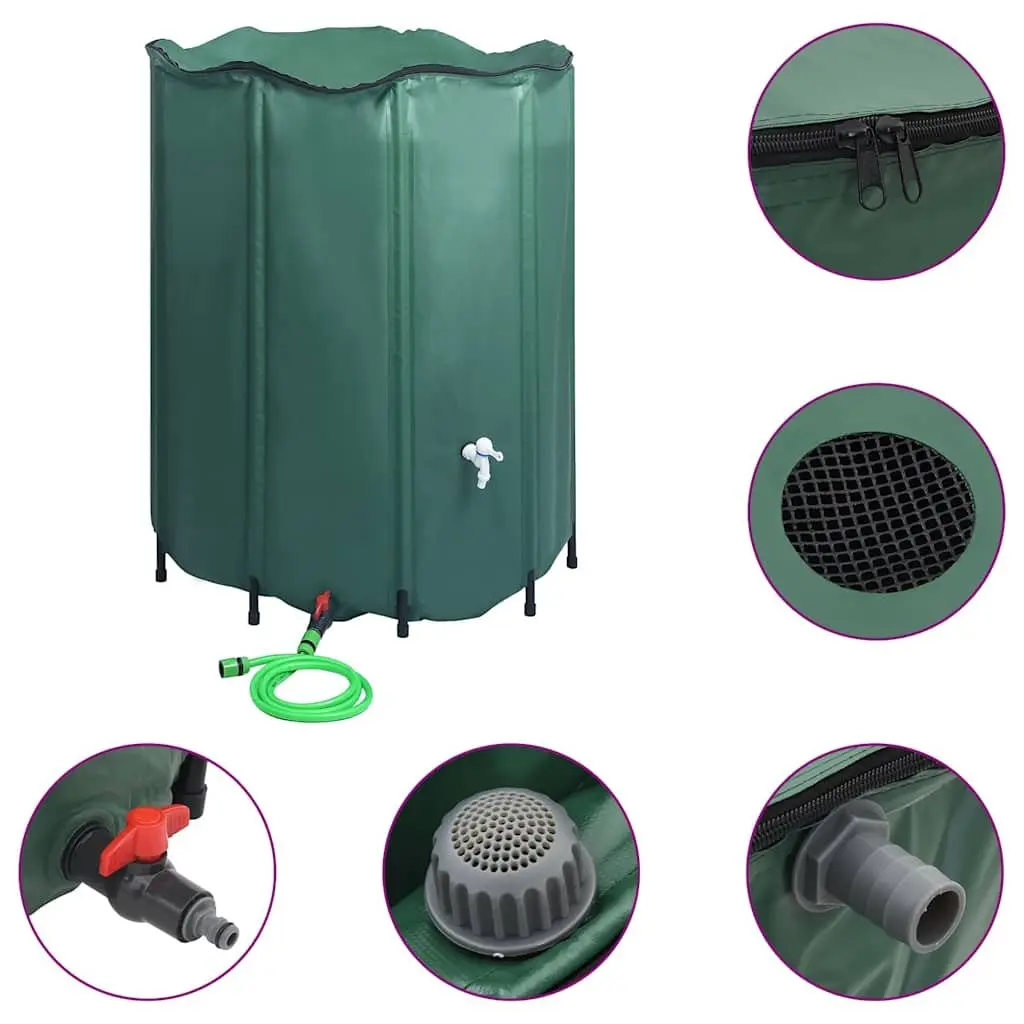 Collapsible Rain Water Tank 1000L Garden Watering Storage Barrel Green