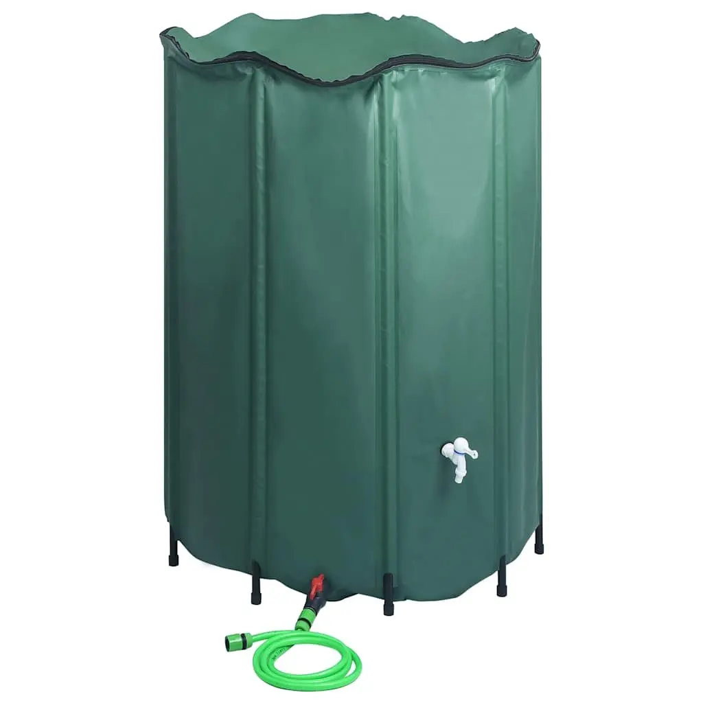 Collapsible Rain Water Tank 1350L Garden Watering Storage Green