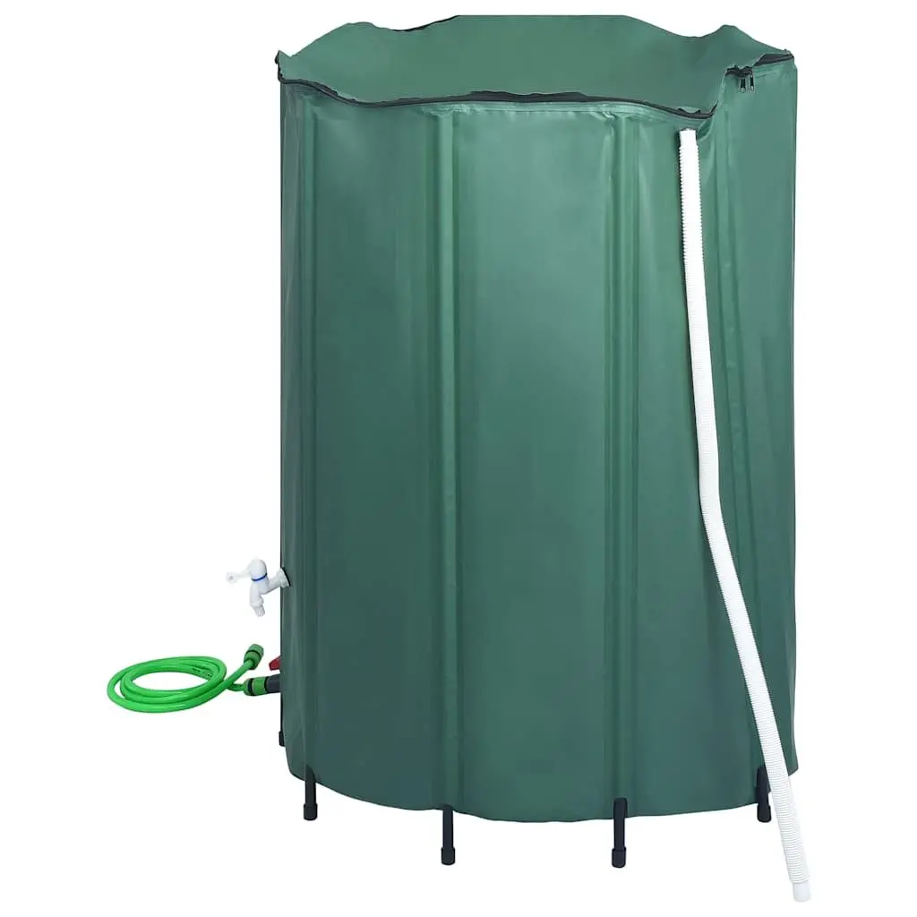 Collapsible Rain Water Tank 1350L Garden Watering Storage Green