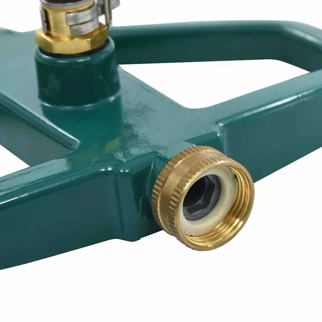 Rotary Sprinkler Lawn Watering System 21 x 22 x 13 cm Green Metal Base