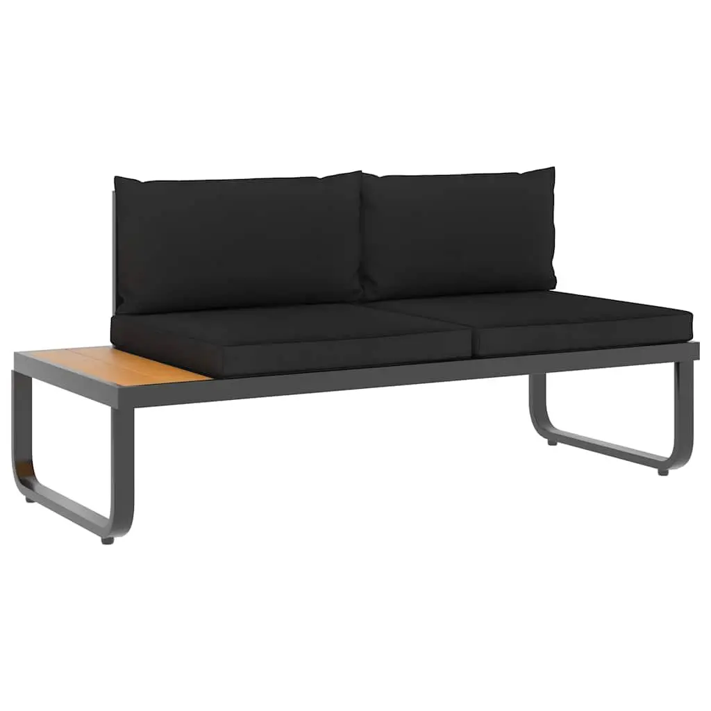 4 Piece Grey Corner Sofa Set Outdoor Lounge with Seat Back Cushions