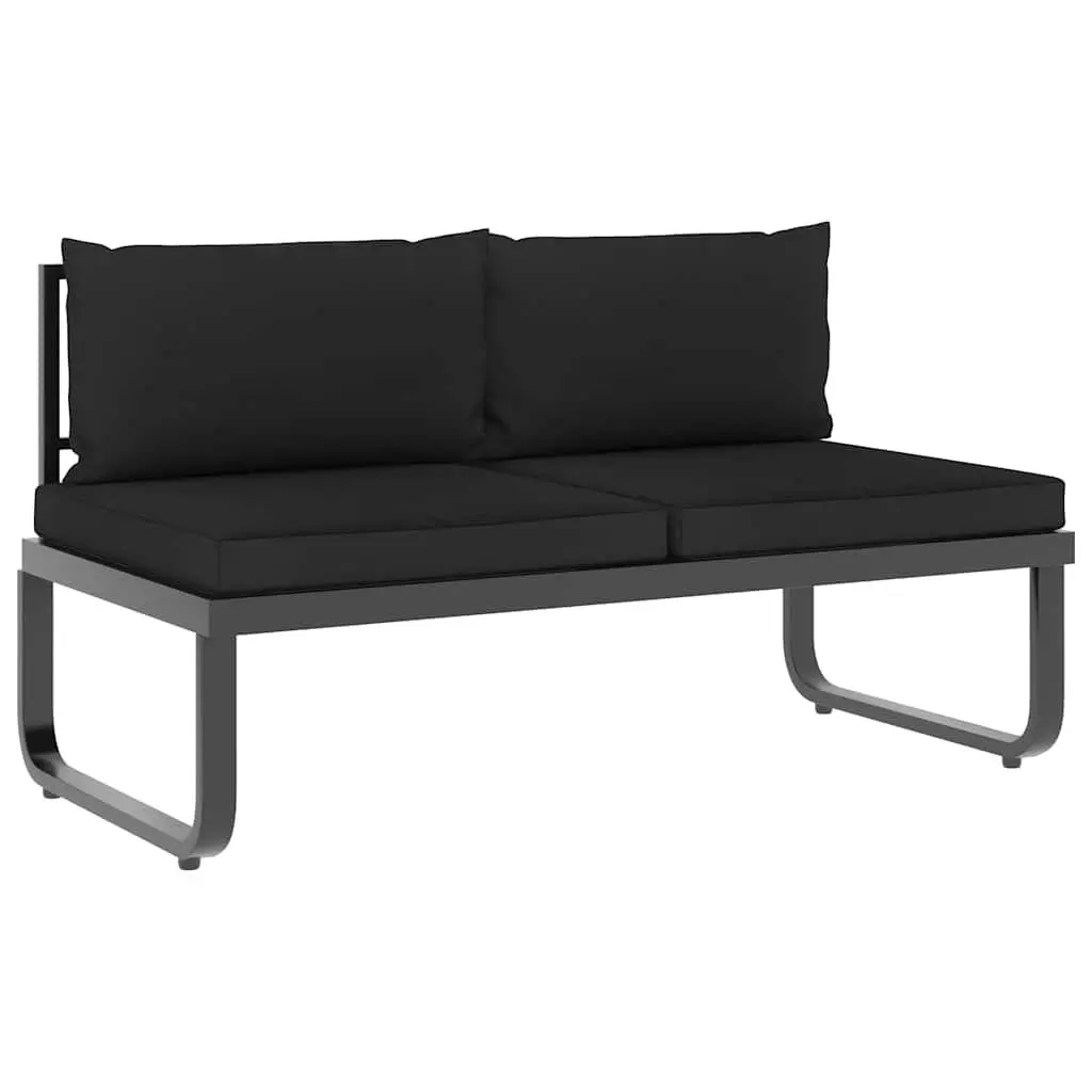 4 Piece Grey Corner Sofa Set Outdoor Lounge with Seat Back Cushions