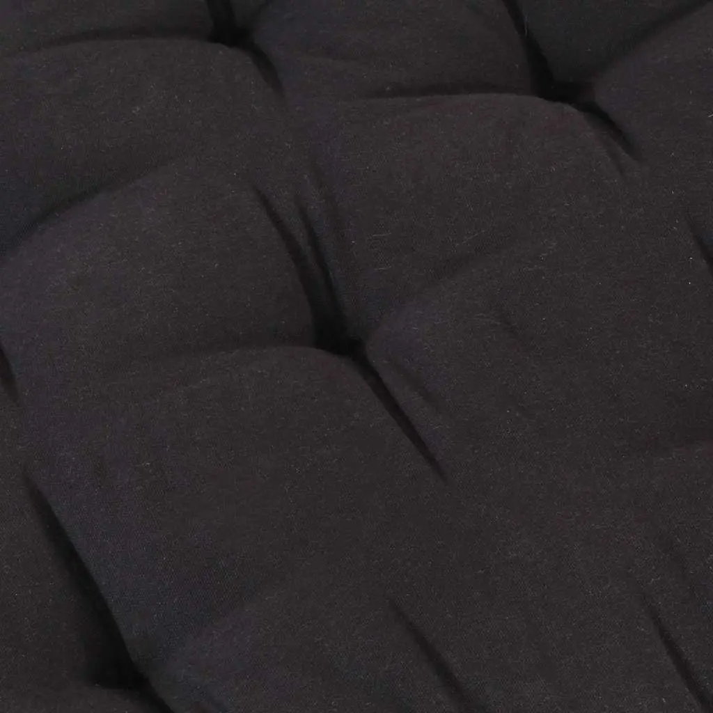 Pallet Floor Cushion Outdoor Garden Patio Sofa Lounger Seat Pad Black 120 x 80 x 10 cm Cotton