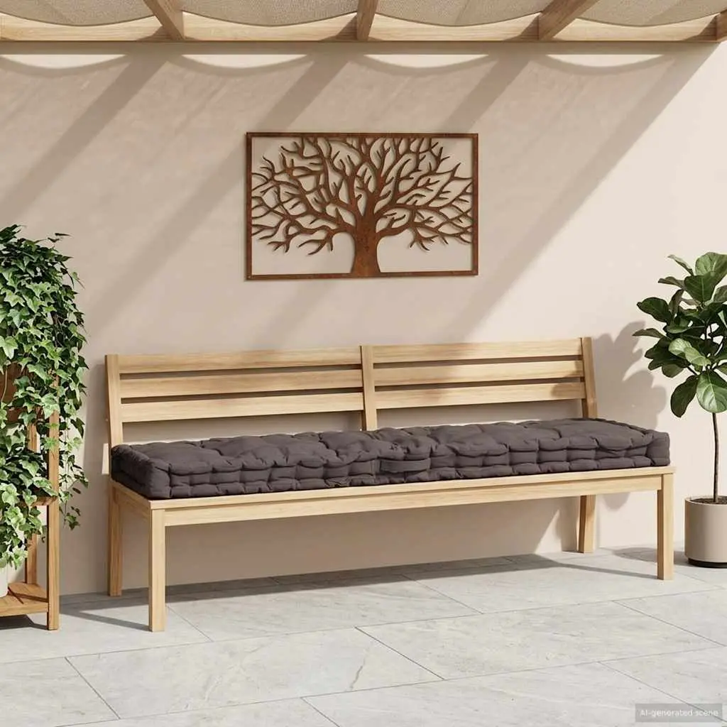 Pallet Floor Cushion Outdoor Indoor Seat Pad Anthracite 120 x 40 x 7 cm
