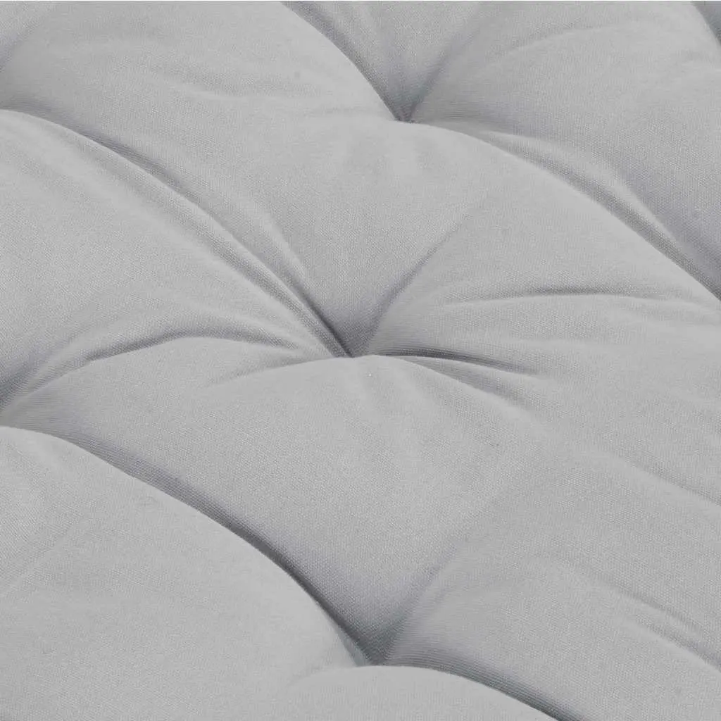 Pallet Floor Cushion Grey Cotton Outdoor Indoor Sofa Seat Pad 120 x 80 x 10 cm