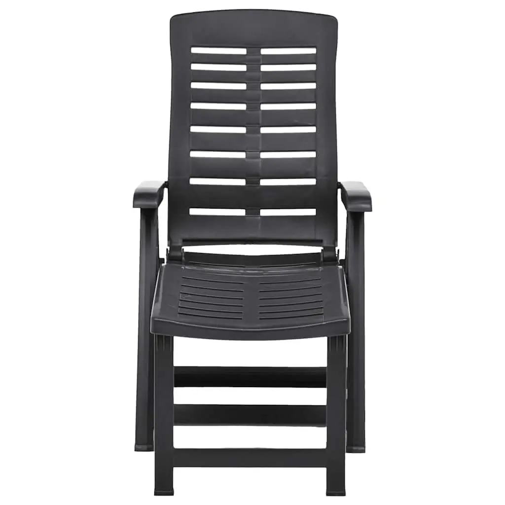 Folding Sun Lounger Outdoor Garden Patio Lounging Chair Anthracite
