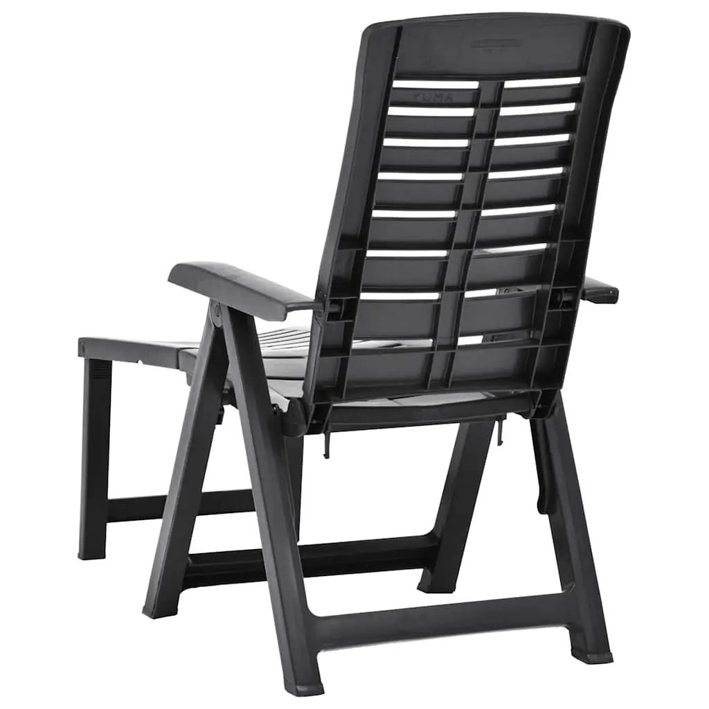 Folding Sun Lounger Outdoor Garden Patio Lounging Chair Anthracite