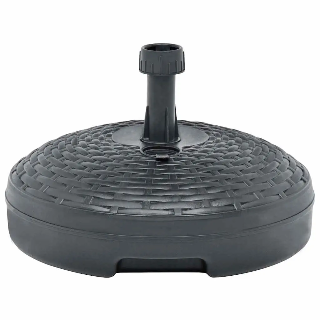 Umbrella Base Fillable with Sand or Water 20L Rattan Pattern Anthracite