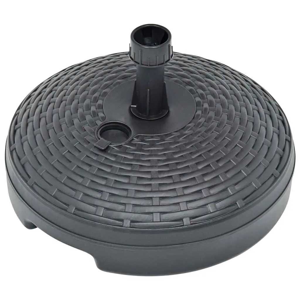Umbrella Base Fillable with Sand or Water 20L Rattan Pattern Anthracite