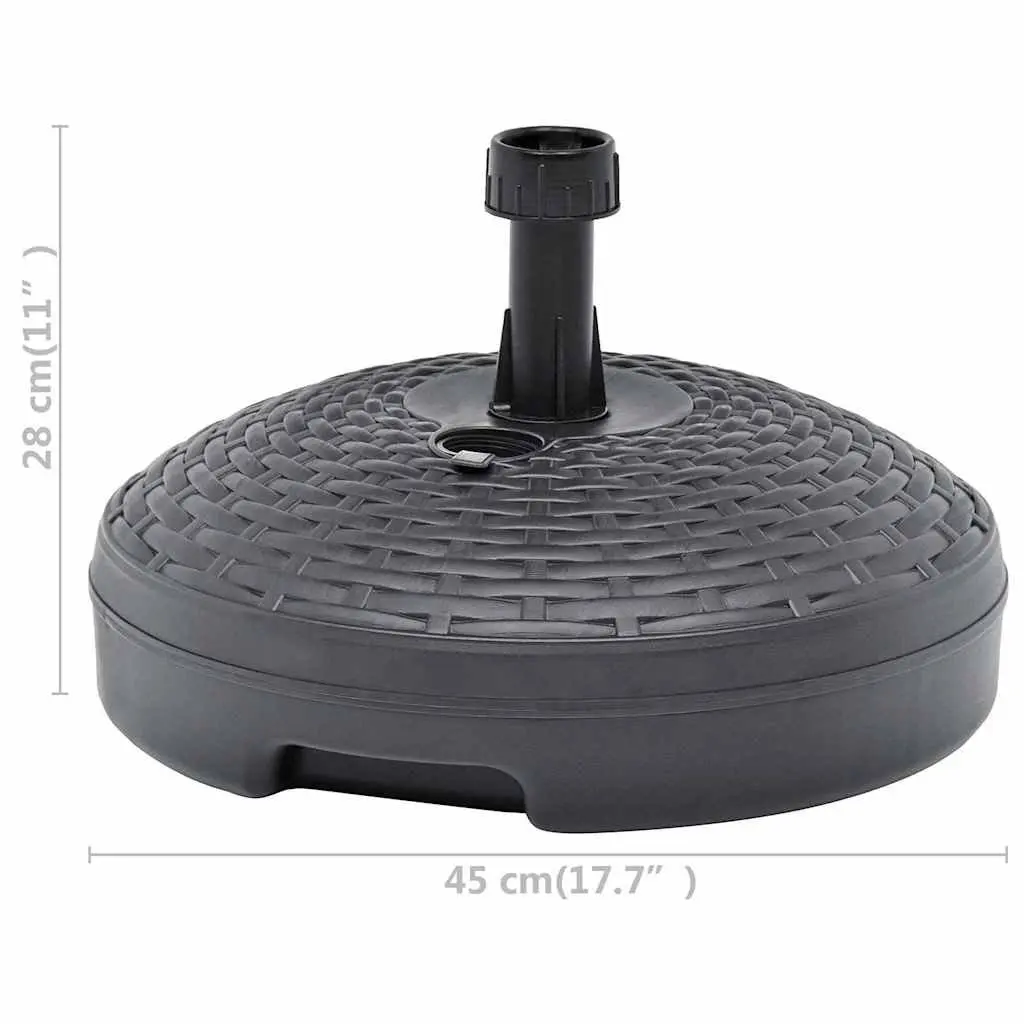 Umbrella Base Fillable with Sand or Water 20L Rattan Pattern Anthracite