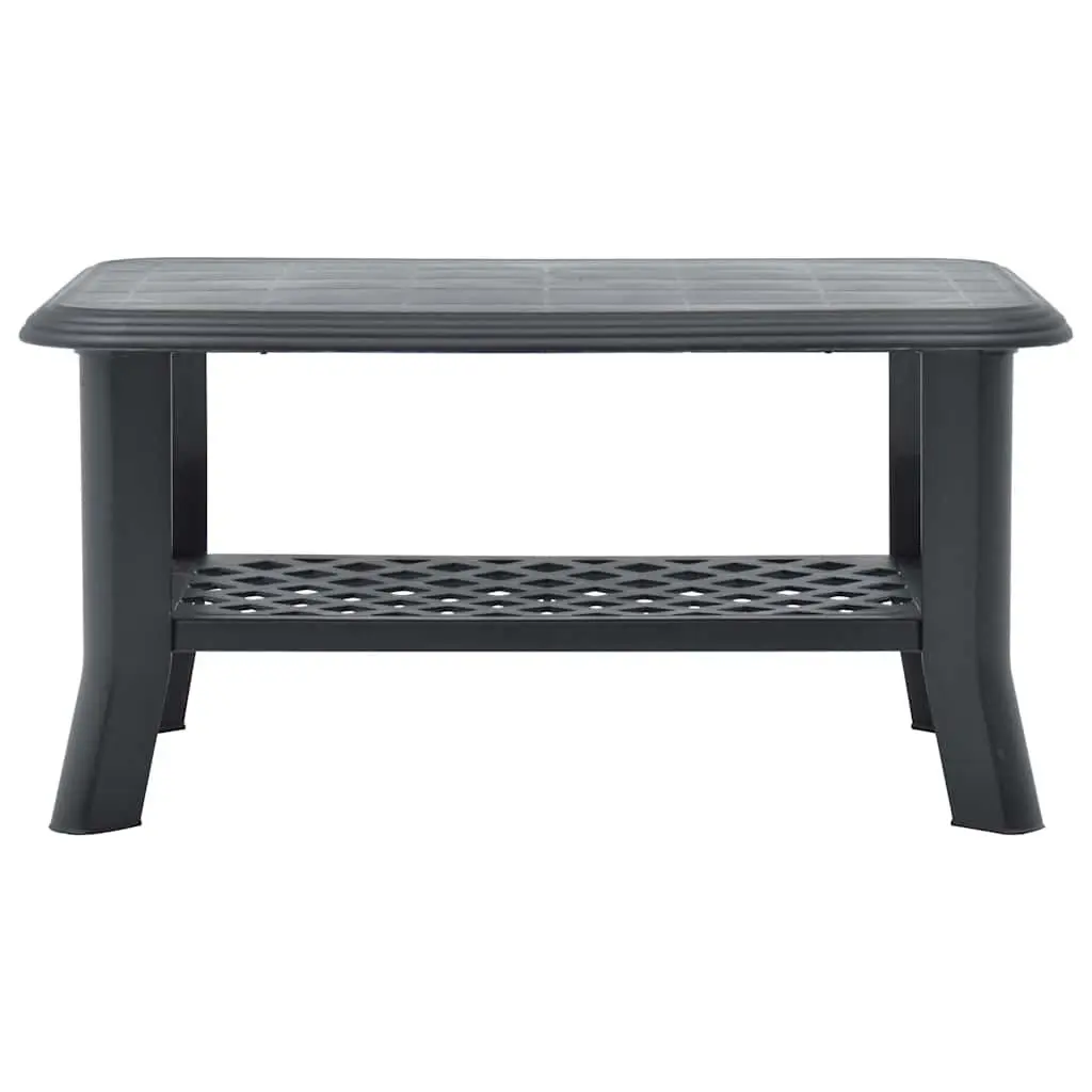 Coffee Table Outdoor Storage Shelf Lightweight Anthracite 90 x 60 x 46 cm