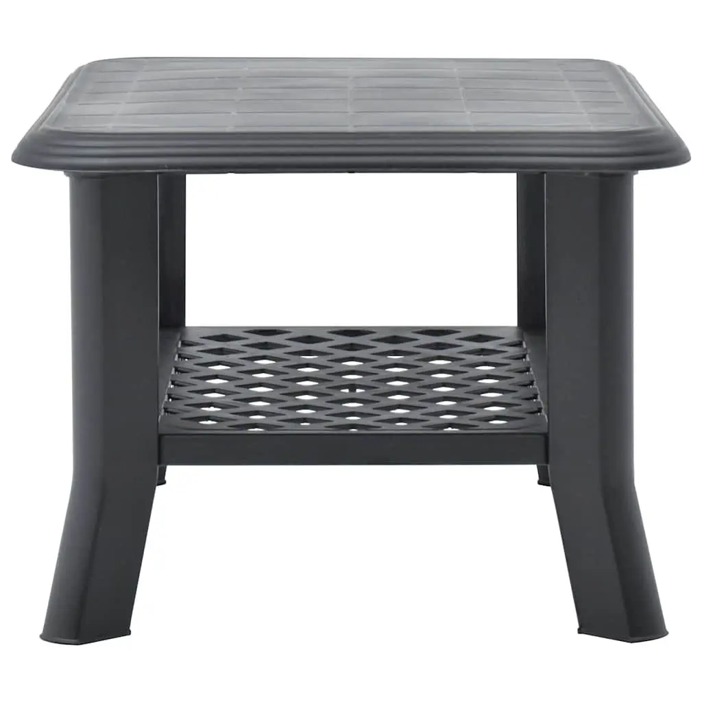 Coffee Table Outdoor Storage Shelf Lightweight Anthracite 90 x 60 x 46 cm