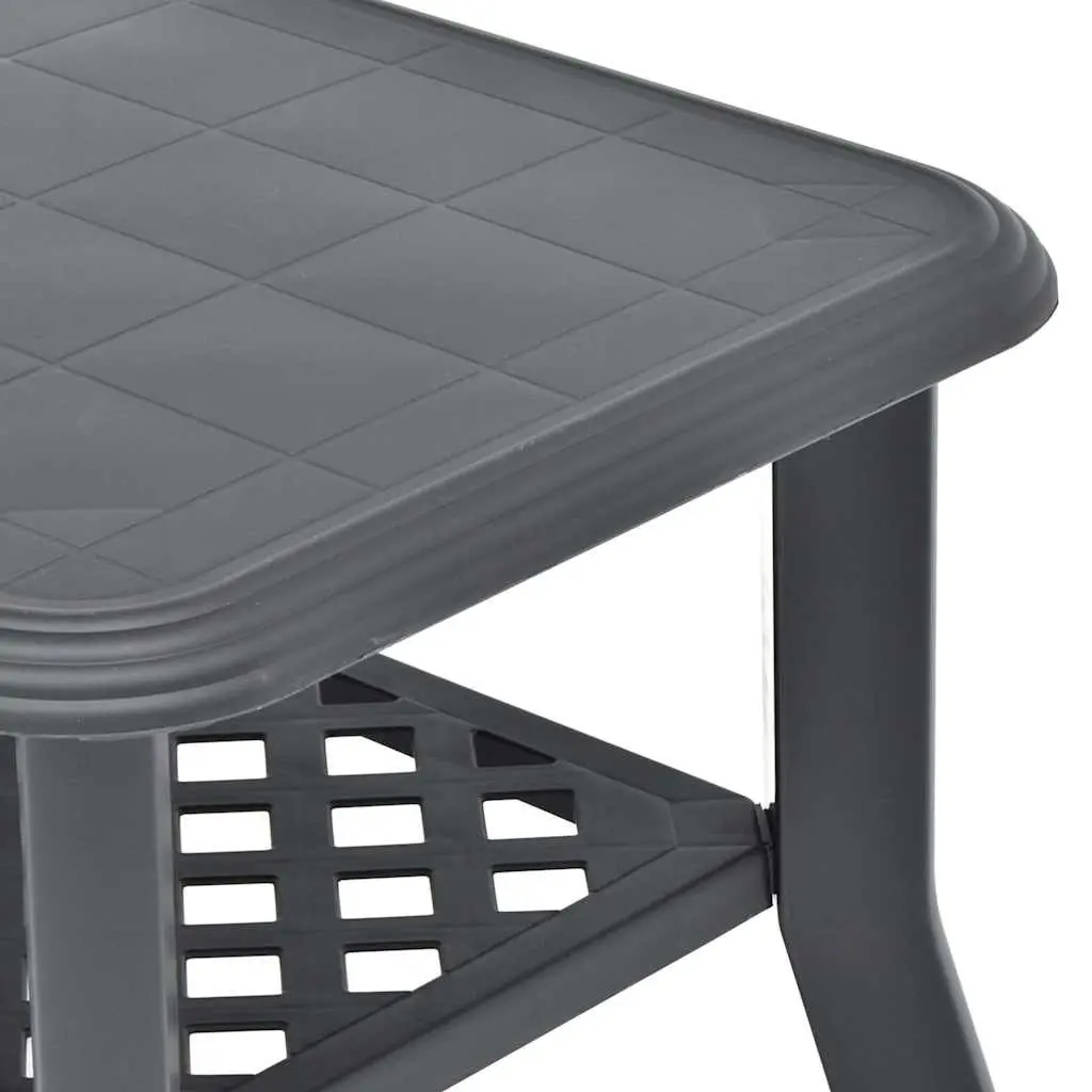 Coffee Table Outdoor Storage Shelf Lightweight Anthracite 90 x 60 x 46 cm