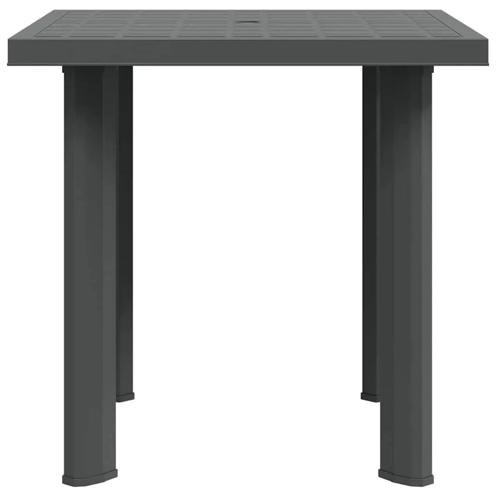 Garden Table Outdoor Dining 80 x 75 x 72 cm Anthracite Lightweight Plastic