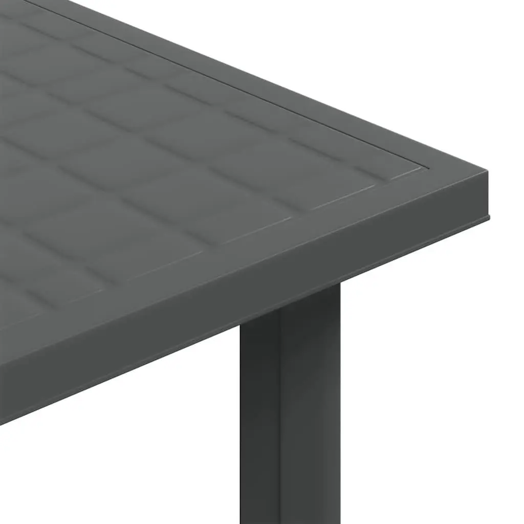 Garden Table Outdoor Dining 80 x 75 x 72 cm Anthracite Lightweight Plastic