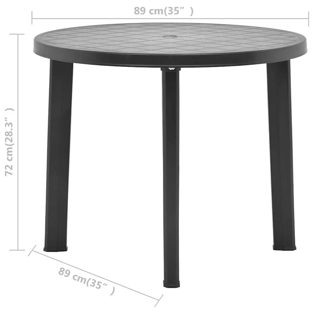 89cm Anthracite Table for Outdoor Use