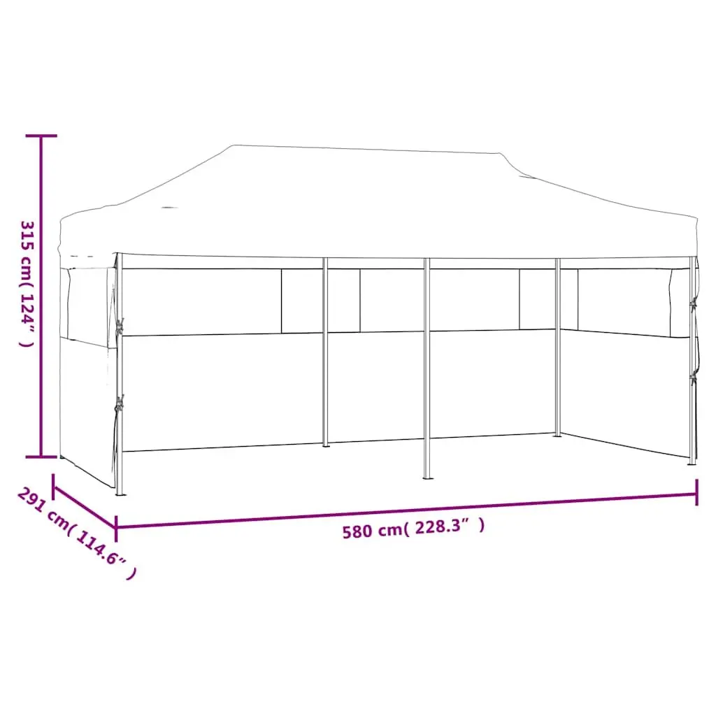 Folding Party Tent Outdoor Canopy 3x6m White with Removable Sidewalls