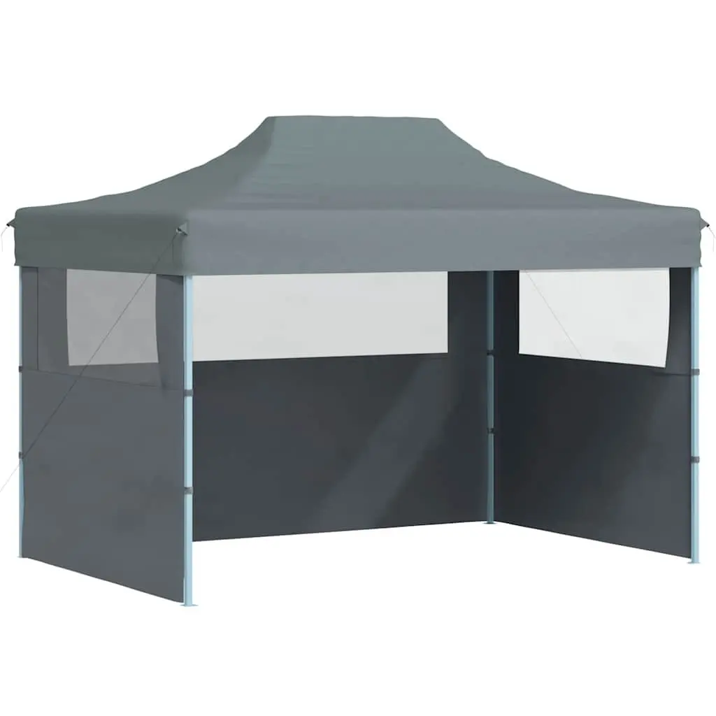 Folding Party Tent Outdoor Canopy 3x4m Anthracite with 3 Sidewalls