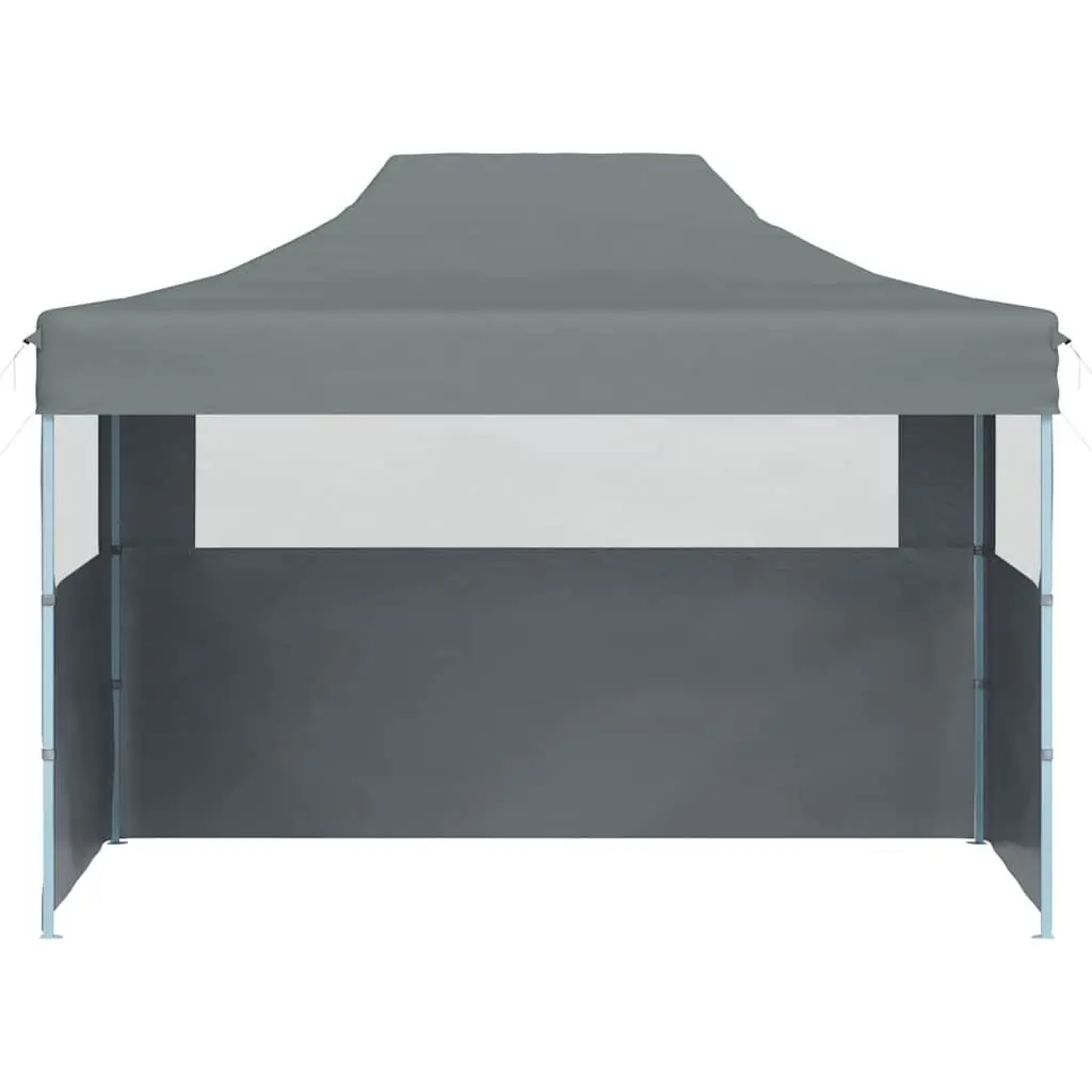 Folding Party Tent Outdoor Canopy 3x4m Anthracite with 3 Sidewalls