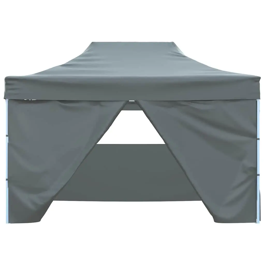 Folding Party Tent Outdoor Canopy 3x4m Anthracite with 4 Sidewalls