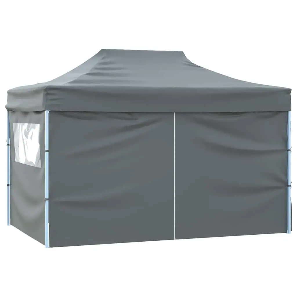 Folding Party Tent Outdoor Canopy 3x4m Anthracite with 4 Sidewalls