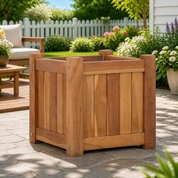 Reliable Raised Garden Bed Planter Made from Teak Wood