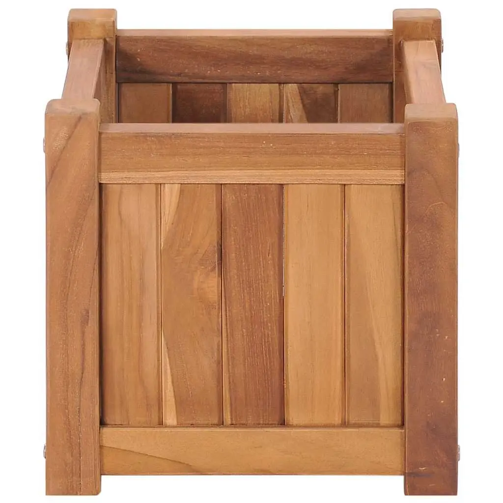 Raised Garden Bed Planter Outdoor Wooden Box 30x30x30 cm Brown