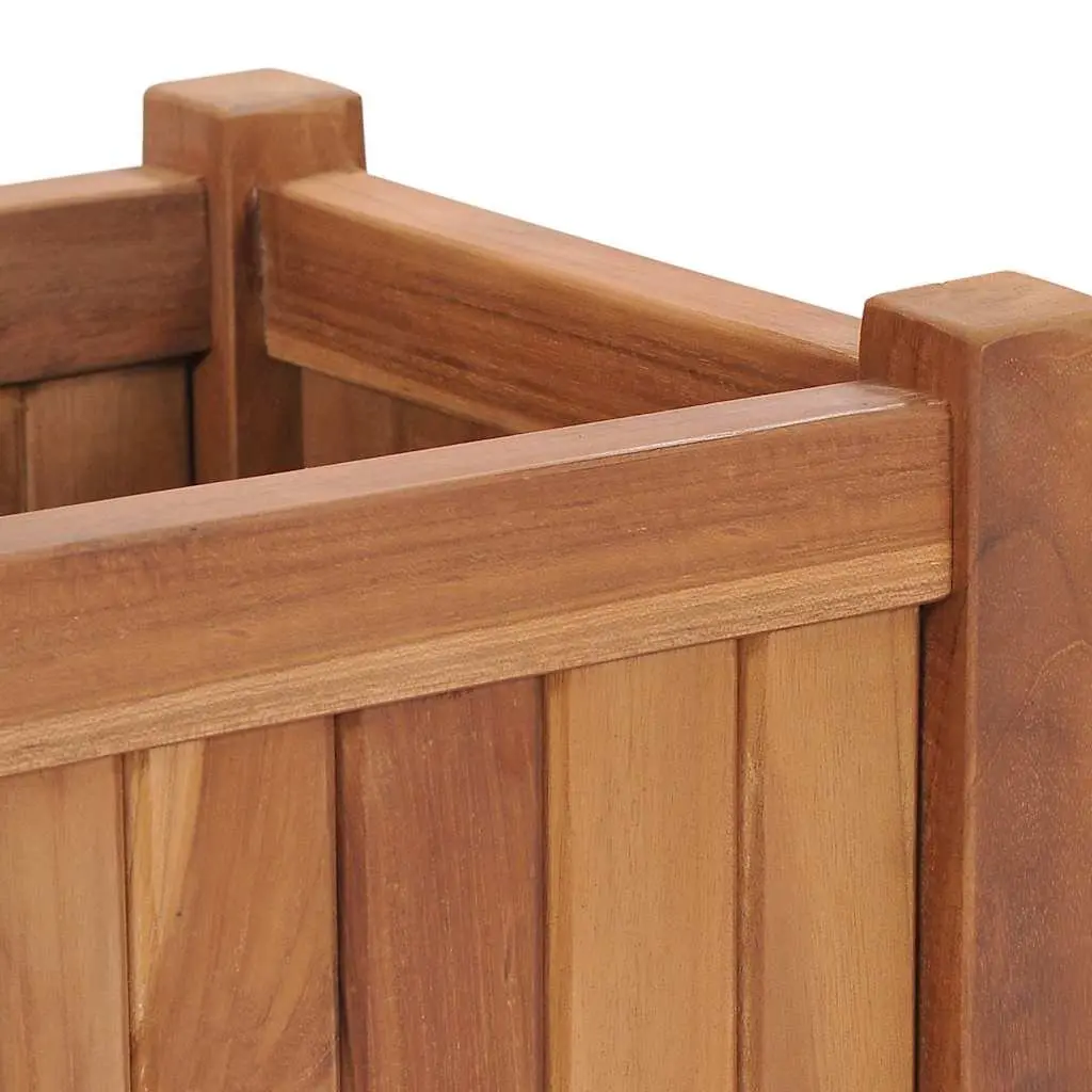 Raised Garden Bed Planter Outdoor Wooden Box 30x30x30 cm Brown