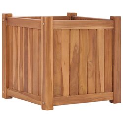 Warm Brown Teak Wood Raised Garden Bed 40x40x40 cm
