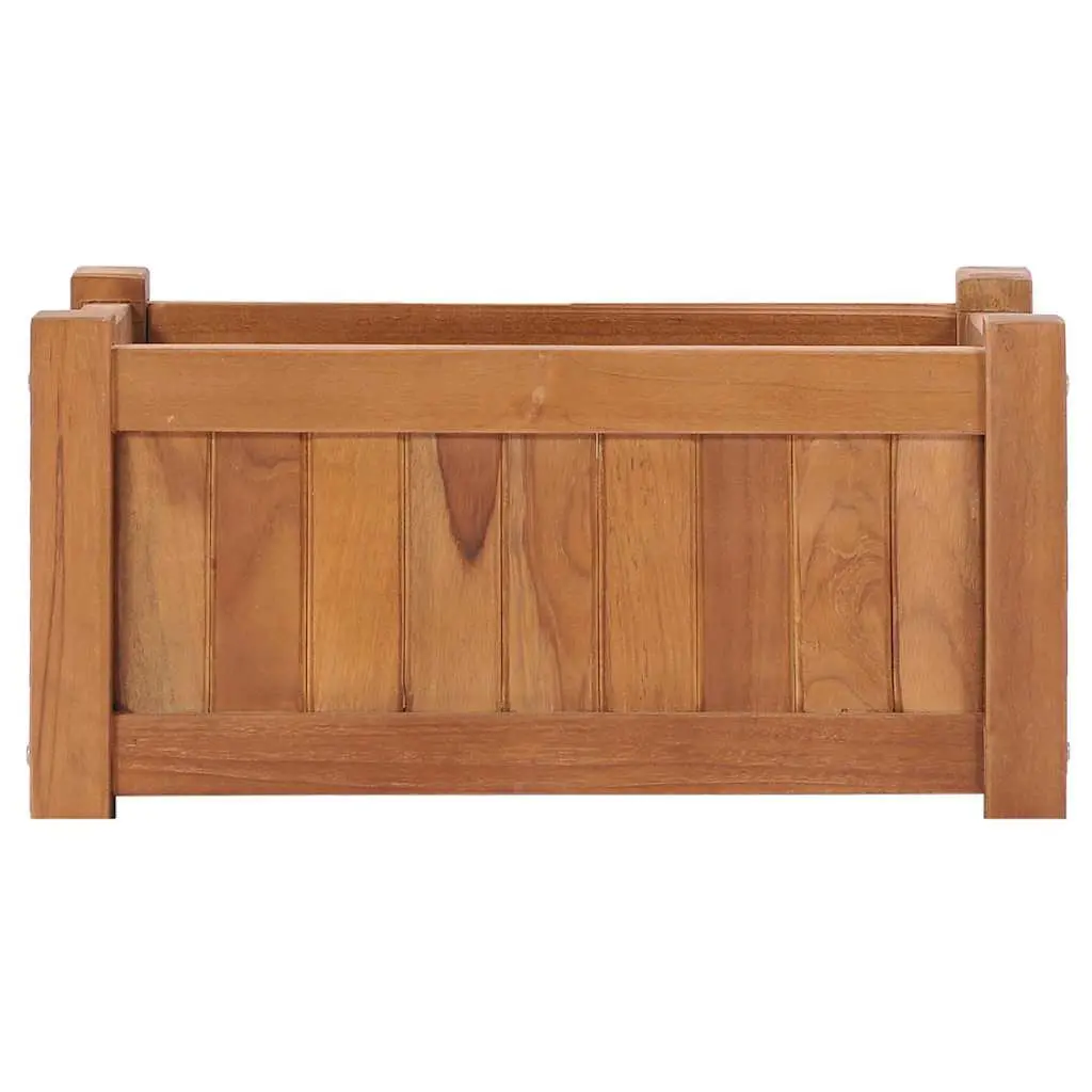 Raised Garden Bed Planter Outdoor 50x25x25 cm Brown Teak Wood
