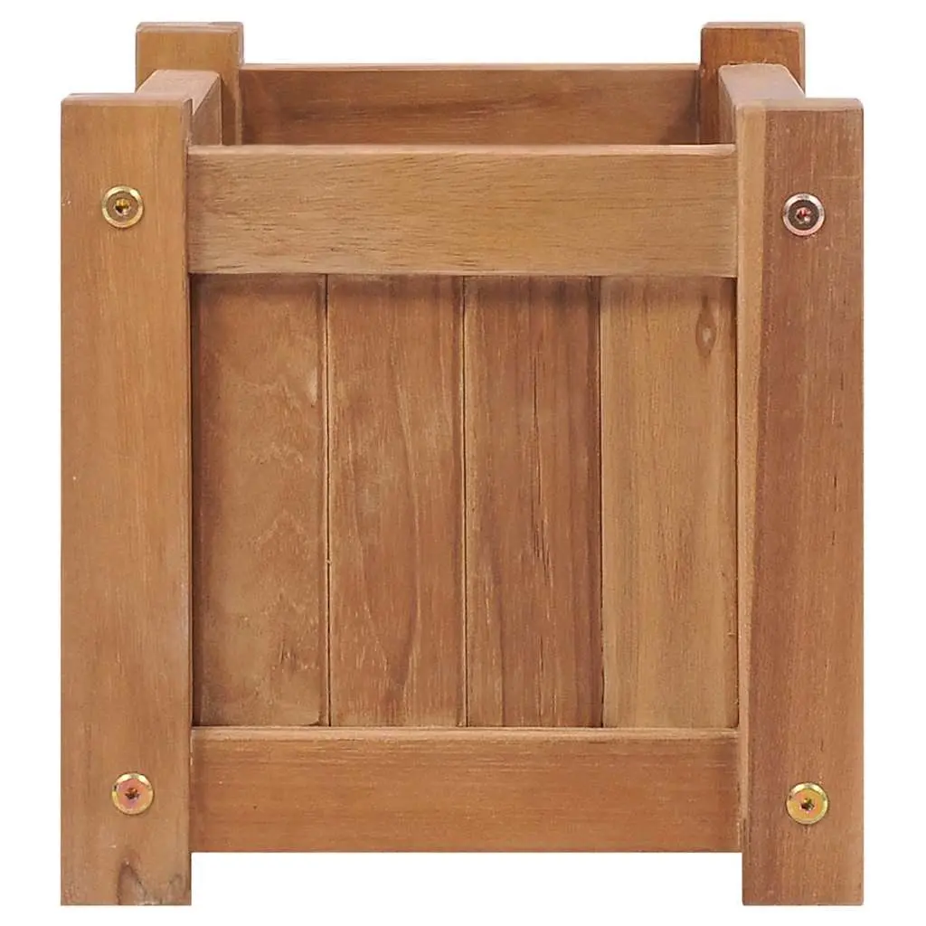 Raised Garden Bed Planter Outdoor 50x25x25 cm Brown Teak Wood
