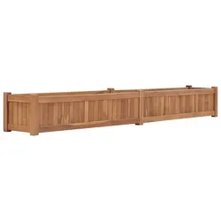 Reliable Brown Raised Garden Bed Made of Solid Teak Wood