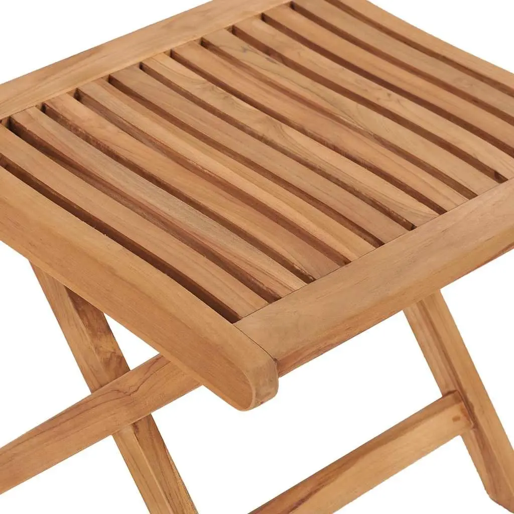 Folding Footrest Outdoor Garden Compact Brown Storage Stool