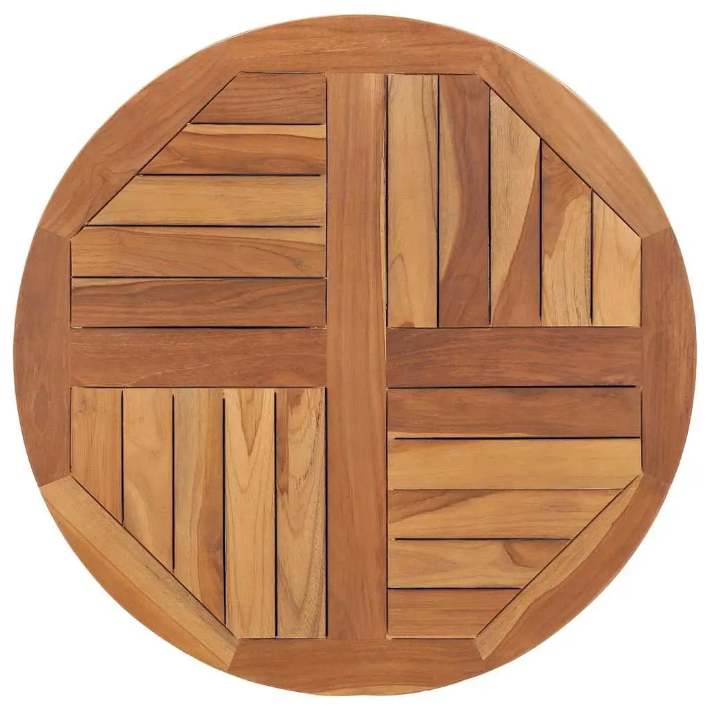 Teak Wood Table Top 70cm Diameter 2.5cm Thick Brown Dining Kitchen