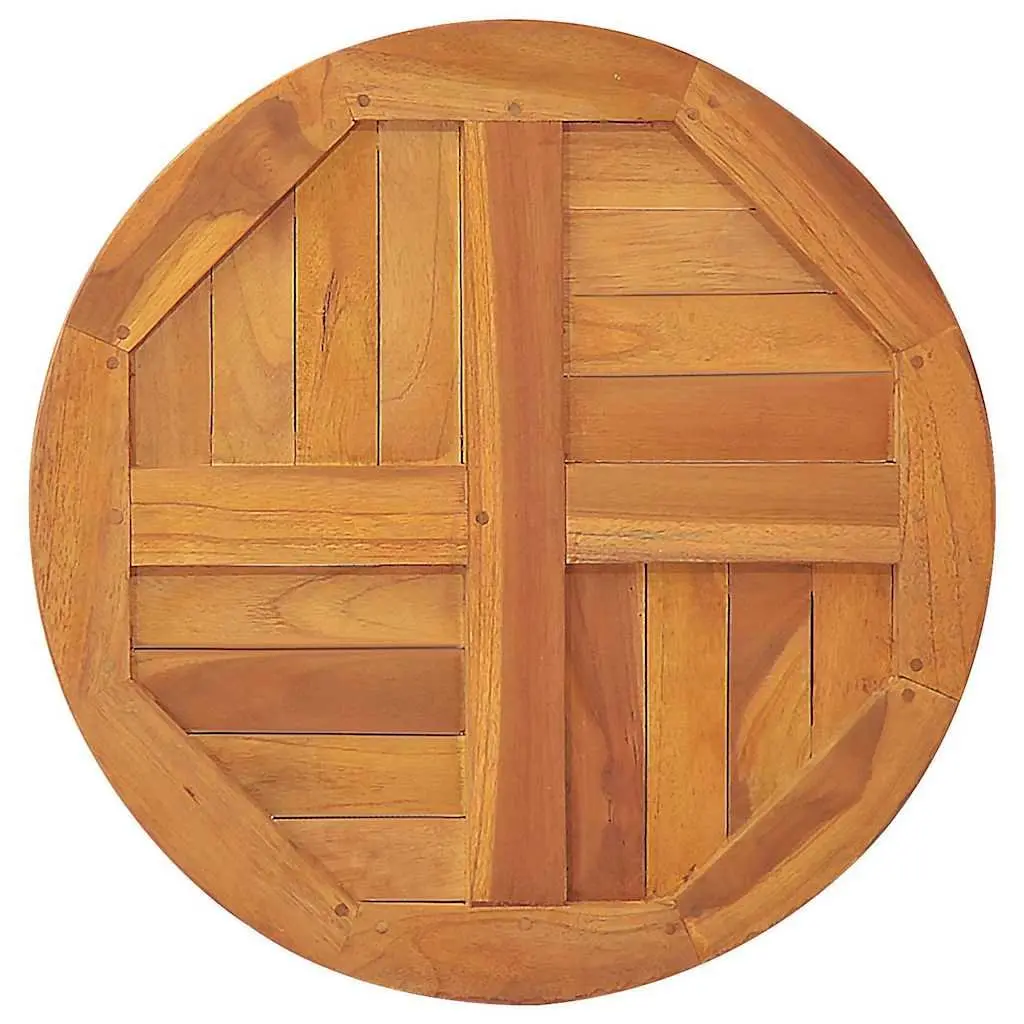 Teak Wood Table Top 70cm Diameter 2.5cm Thick Brown Dining Kitchen