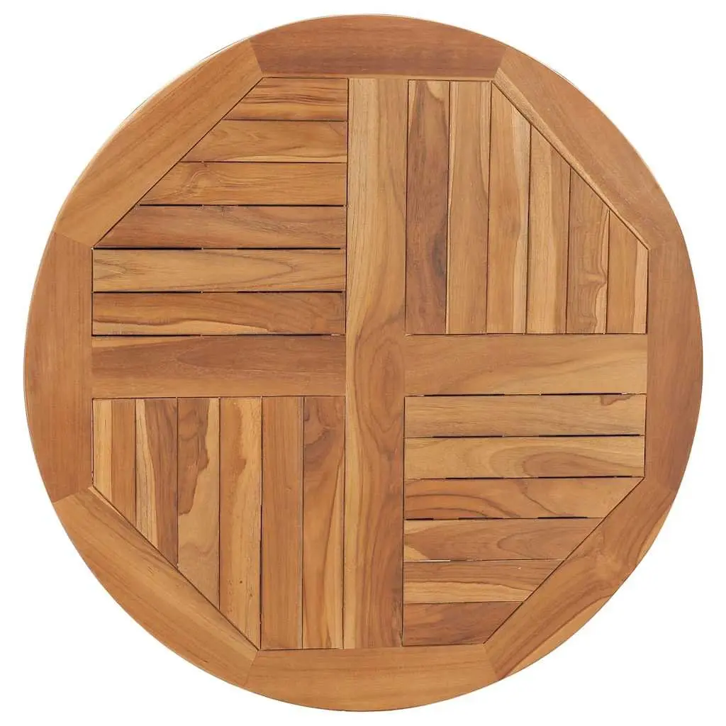 80cm Solid Teak Wood Round Table Top for Dining