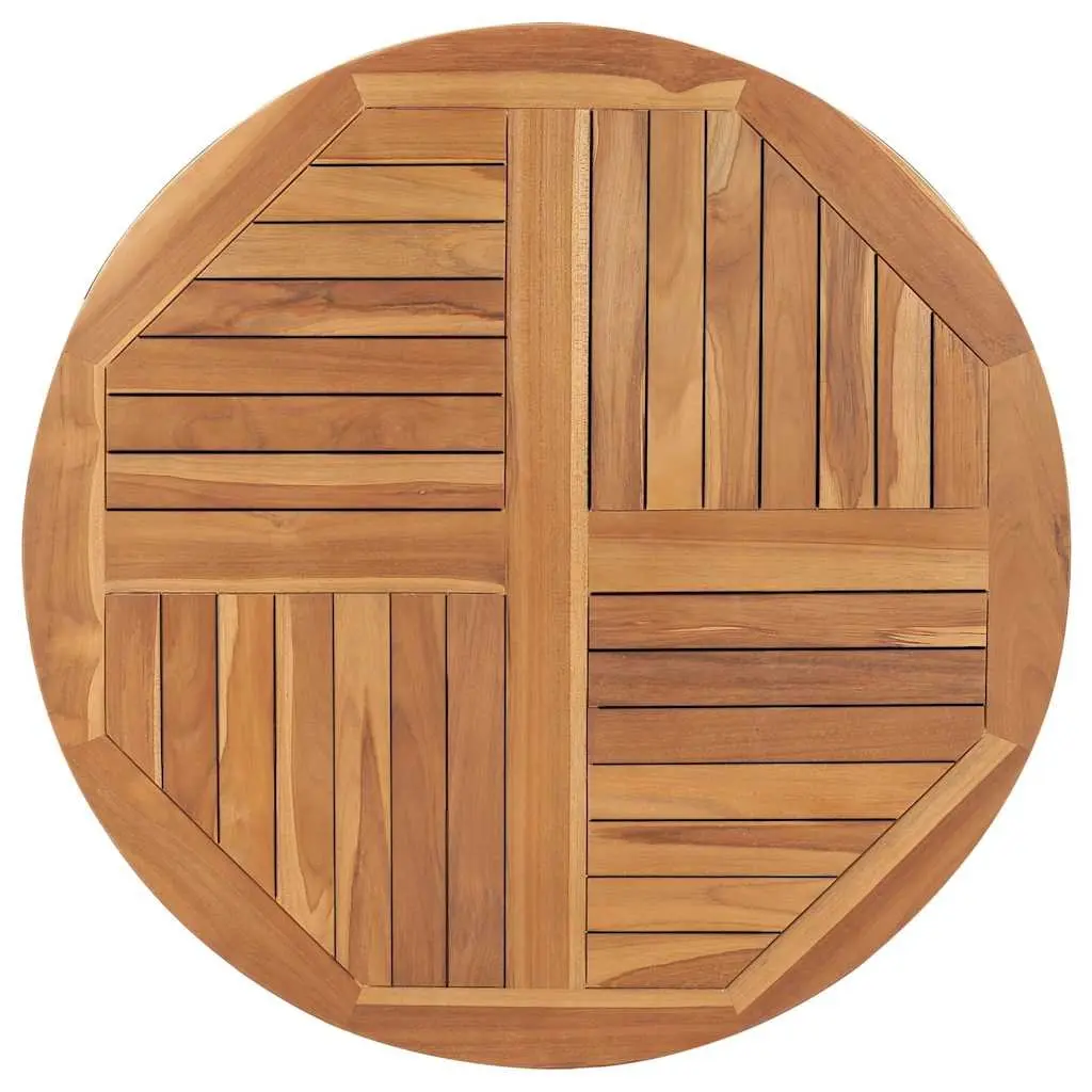 Teak Wood Round Table Top Brown 90cm Diameter 2.5cm Thick Solid