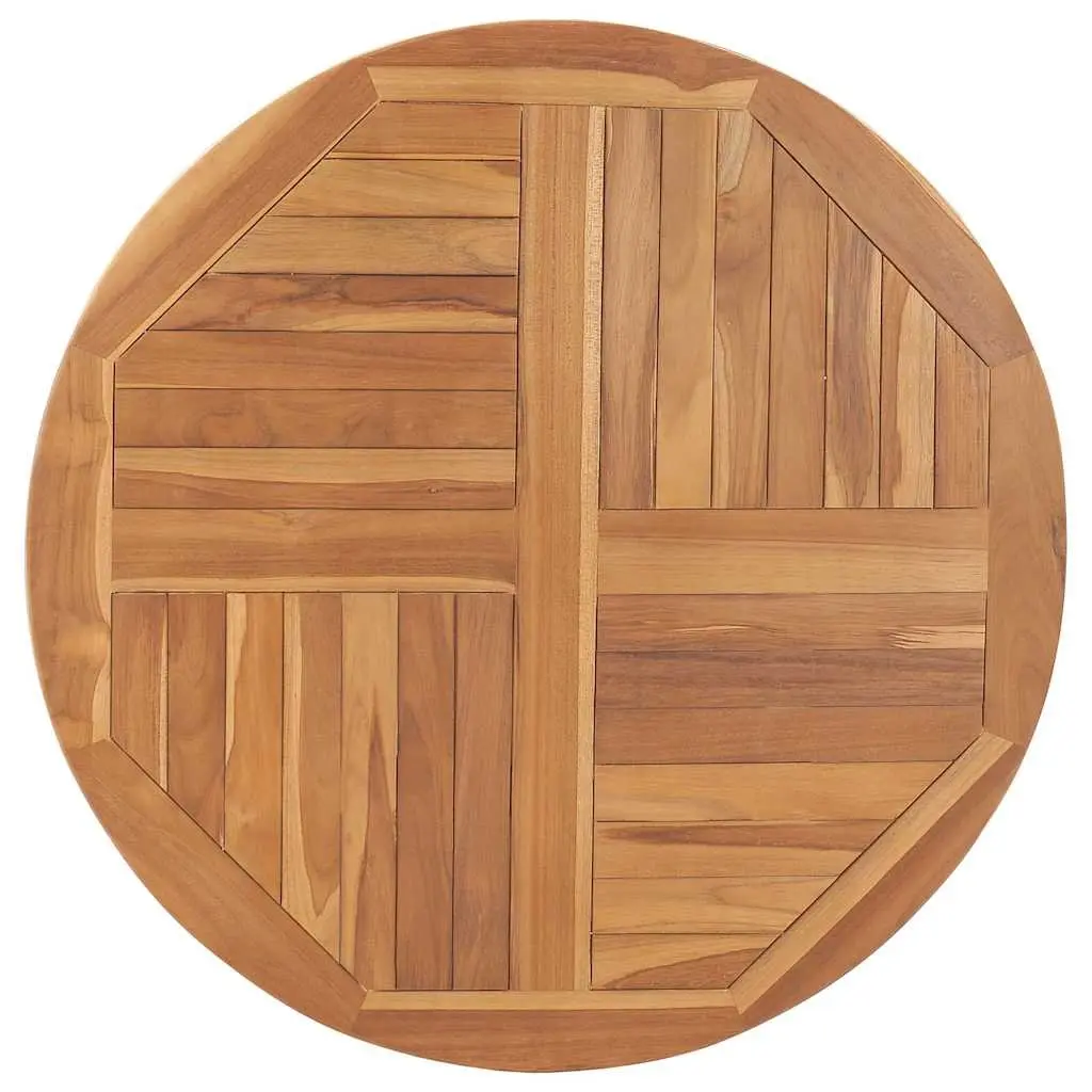 Teak Wood Round Table Top Brown 90cm Diameter 2.5cm Thick Solid