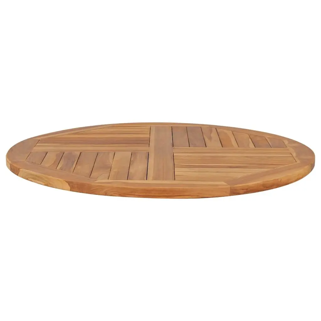 Teak Wood Round Table Top Brown 90cm Diameter 2.5cm Thick Solid